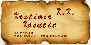 Krstimir Košutić vizit kartica